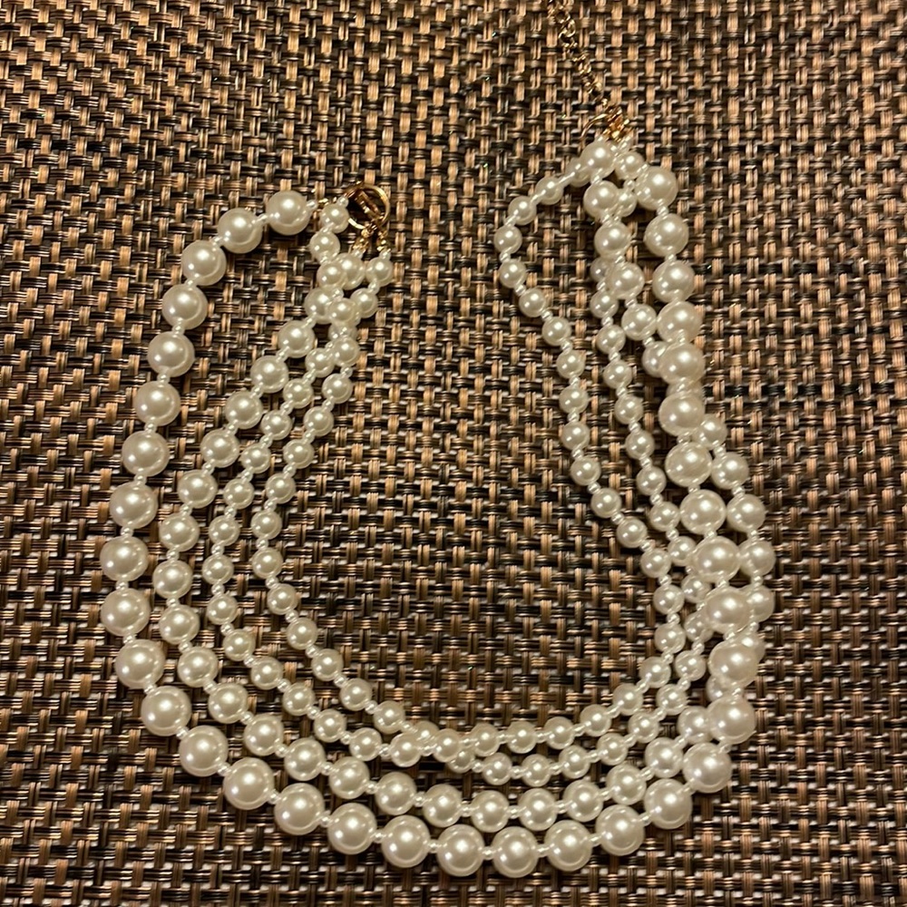 Pearls- Strand of 4 silky white faux pearls
